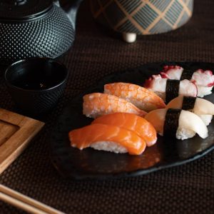 salmon and shrimp